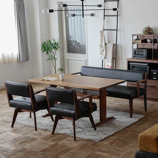 カイン 回転式ダイニングチェア 肘無