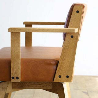 カイン 回転式ダイニングチェア 肘付