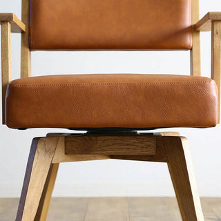 カイン 回転式ダイニングチェア 肘無