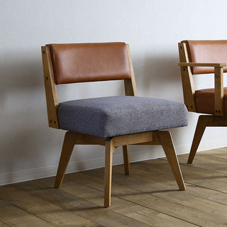 カイン 回転式ダイニングチェア 肘無