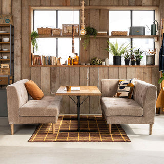 グレスソファ 2人掛け肘無 木脚