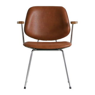 アボック ダイニングチェア 肘付 クロム脚