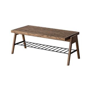 ミッドセンチュリーデザインの雰囲気が漂う格子天板のコーヒーテー ブル。