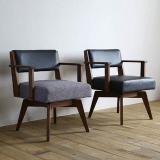 カイン 回転式ダイニングチェア 肘無