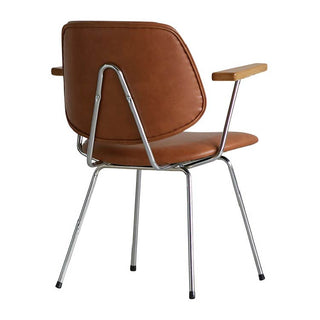 アボック ダイニングチェア 肘付 クロム脚