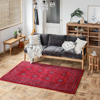 ヴィンテージのラグをお手本に、細かい柄や風合いを機械織りで表現。