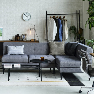 グレスソファ 2人掛け左肘 鉄脚