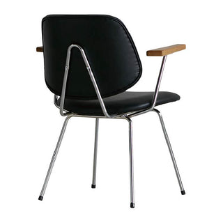 アボック ダイニングチェア 肘付 クロム脚