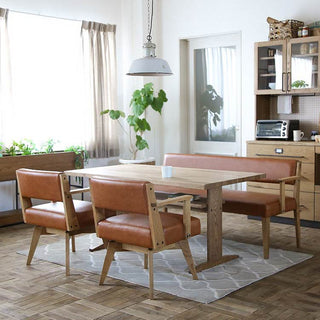 カイン 回転式ダイニングチェア 肘無