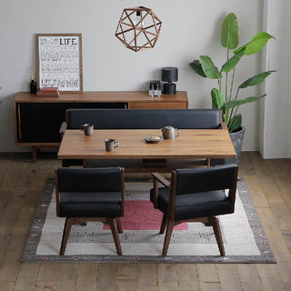 カイン 回転式ダイニングチェア 肘無