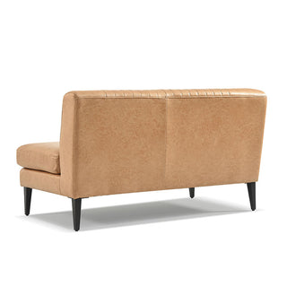 グレスソファ ２人掛け右肘 レザーテックスクラフトベージュ 鉄脚[tok]