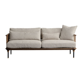 フーバソファ 3人掛け 両肘 ブラウンスチール脚[tok]