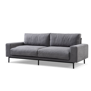 すっきりとした印象のブラックスチール脚。