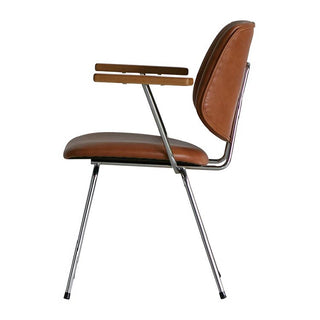 アボック ダイニングチェア 肘付 クロム脚