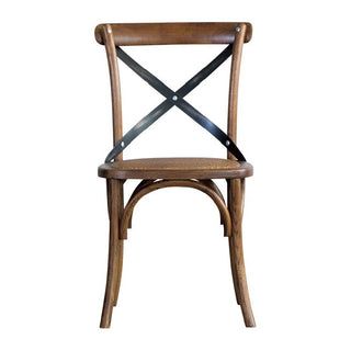 クロスバック ダイニングチェア ダークブラウン[tok]