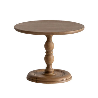 ろくろ脚の美しい曲線が印象的なラウンドサイドテーブル。