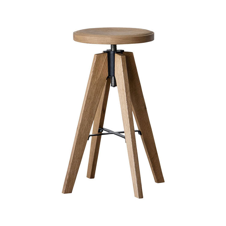 スツール 木工家具 スツール | LISCIO Stool | 柿渋染 | DENTO
