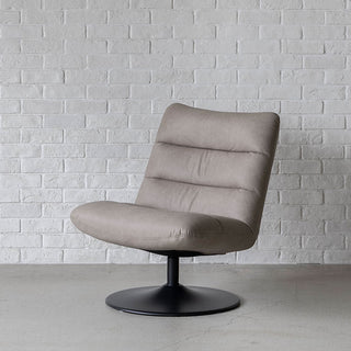 クリープソファ 1人掛け リサイクルレザー ライトグレー[ks]