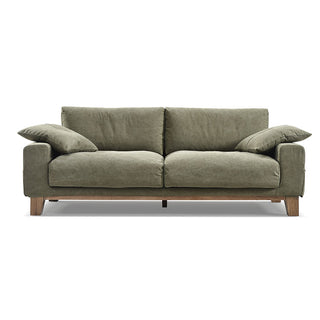 【直営店限定】バレットソファ 3人掛け クッション付き キャンバスグリーン[ks]