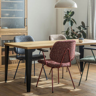 アボック ダイニングチェア 肘付 カラー脚