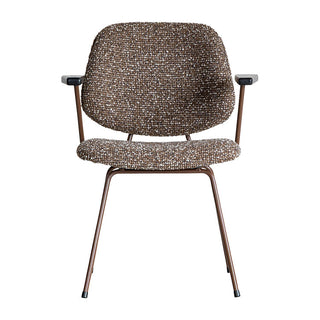 アボック ダイニングチェア 肘付 カラー脚