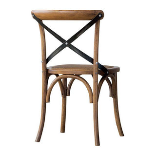 クロスバック ダイニングチェア ダークブラウン[tok]