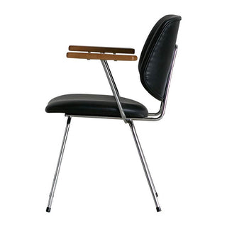 アボック ダイニングチェア 肘付 クロム脚