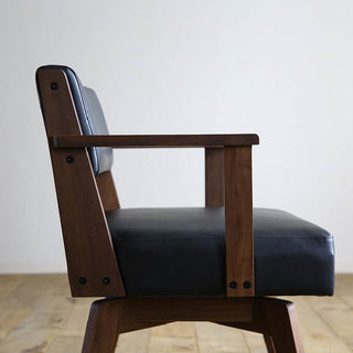 カイン 回転式ダイニングチェア 肘無