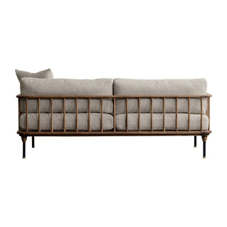 フーバソファ 3人掛け 両肘 ブラウンスチール脚[tok]