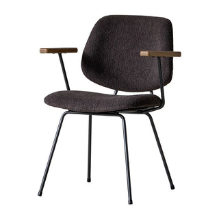 こちらの商品はアボック ダイニングチェア 肘付 TIM チャコールブラウンです。
