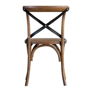 クロスバック ダイニングチェア ダークブラウン[tok]