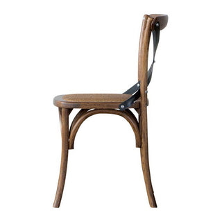 クロスバック ダイニングチェア ダークブラウン[tok]