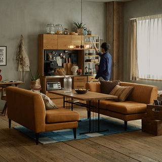 グレスソファ 2人掛け右肘 鉄脚