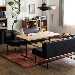 ダントンソファ 肘無 LT03チャコールブラック[tok]