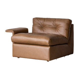 ブロンクスソファ 1人掛け右肘 ブラウン[tok]